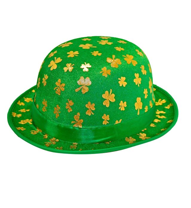 St. Patricks Bowler Hat Med Kløver