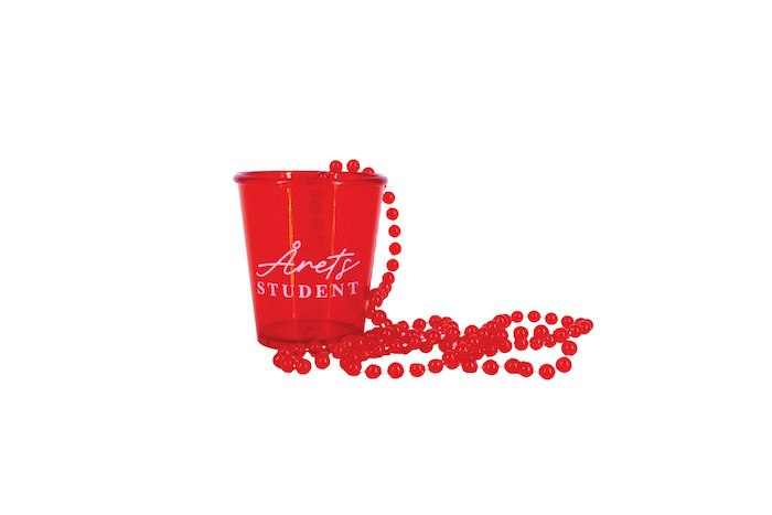 Årets Student Shotglas Halskæde Rød