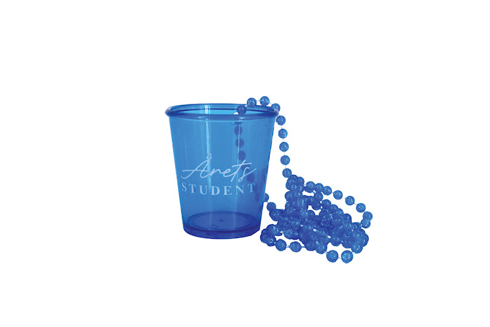 Årets Student Shotglas Halskæde Blå