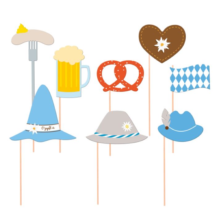 Photo Booth rekvisitter Oktoberfest 10x