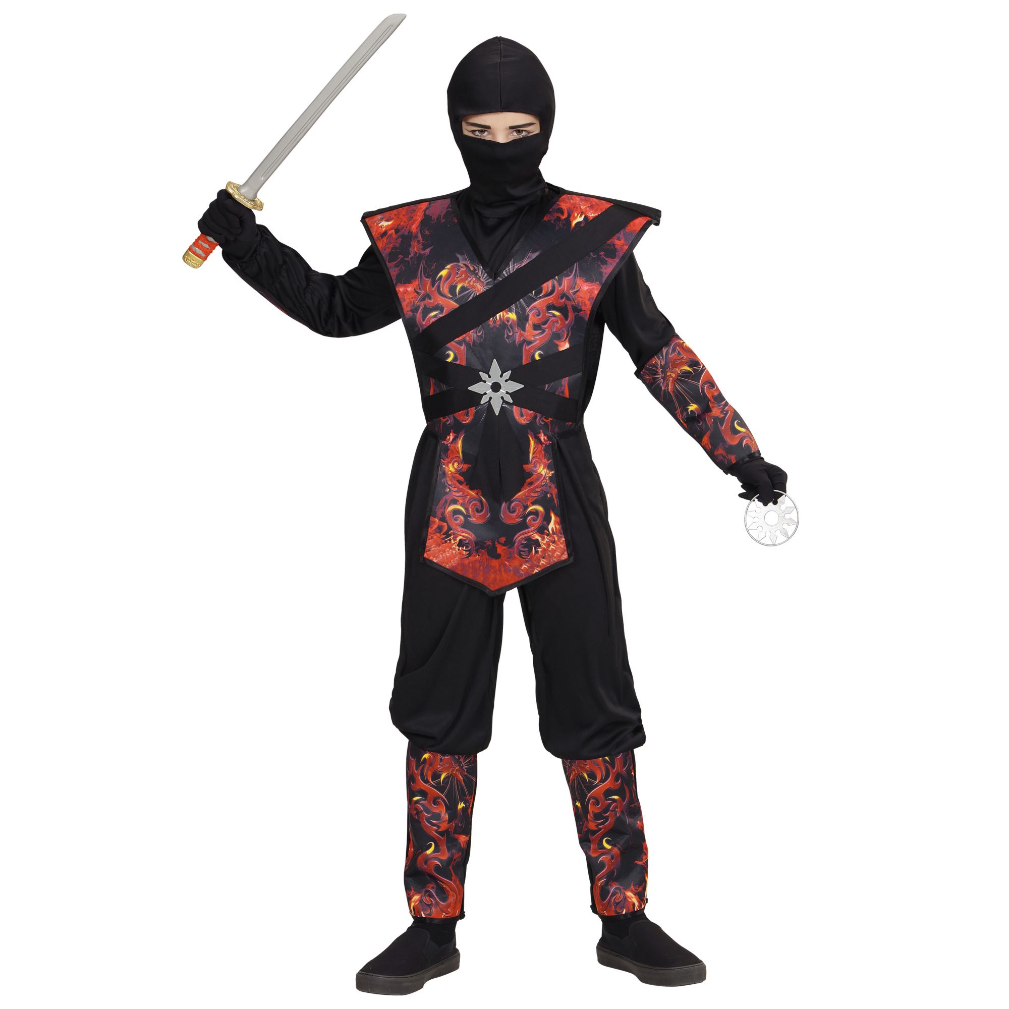 Ilddrage ninja kostume til drenge
