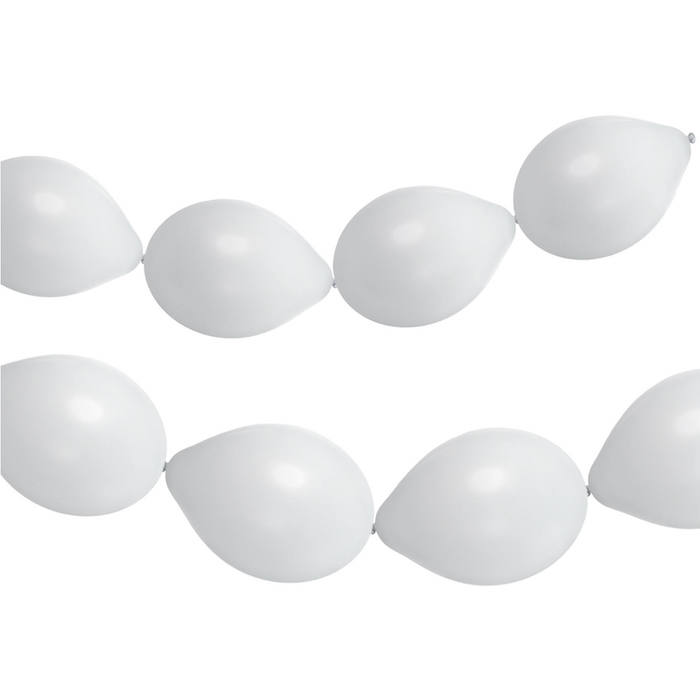 Hvid link ballon guirlande 8x - 33 cm