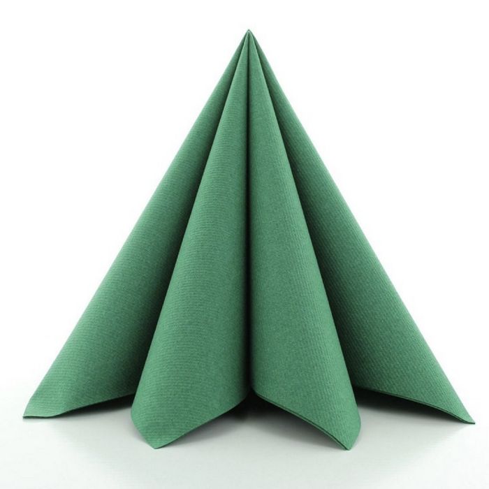 Luksus servietter mørkegrøn 12x - 40x40 cm