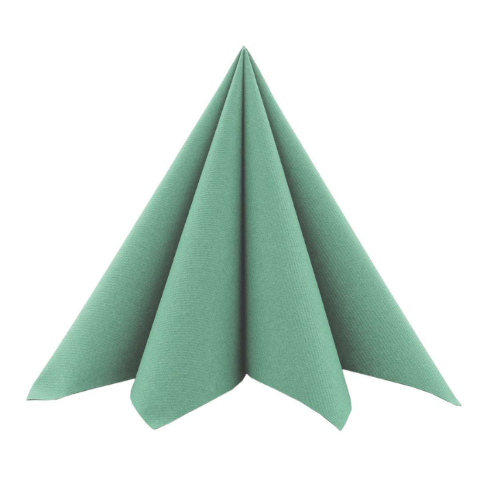 Luksus servietter støvet grøn 12x - 40x40 cm