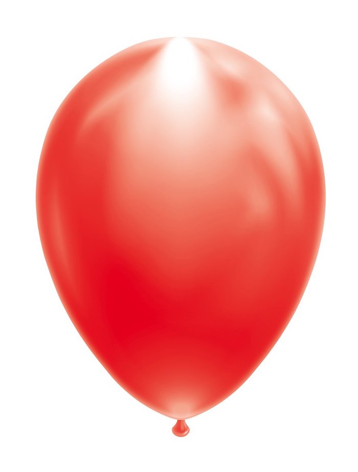 Rød LED Ballon 5x 26 cm
