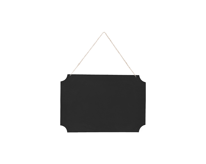 Hængende sort tavle - 45 x 30 cm