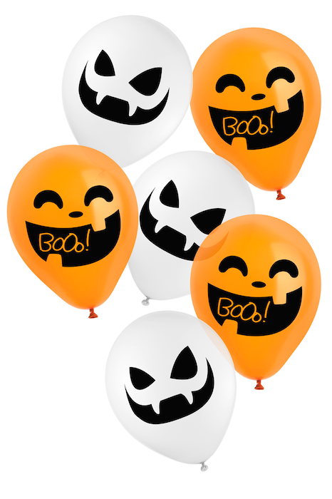 Halloween vampyr og græskar ballon buket 6x - 23 cm