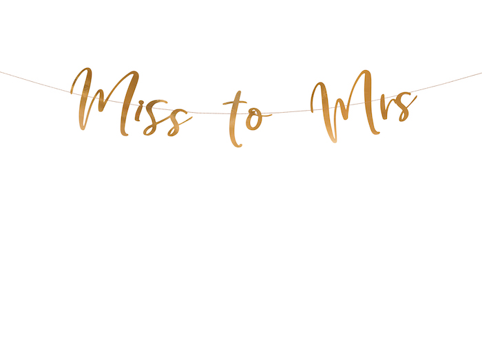 Guld Miss to Mrs Guirlande - 18 x 76 cm