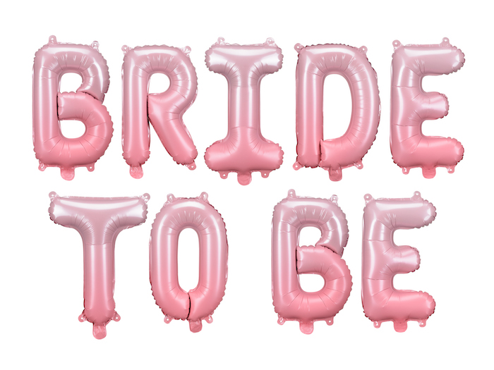 Bride To Be Folieballon Pink - 350 x 45 cm