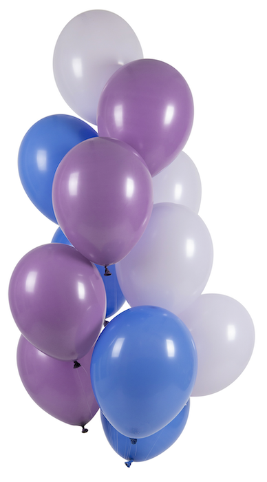 Blueberry farve mix ballon buket 12x - 33 cm