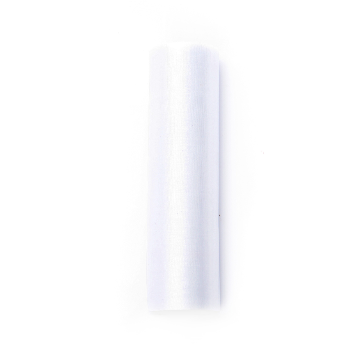 Organza Bordløber Smal Hvid - 0,16 x 9 Meter