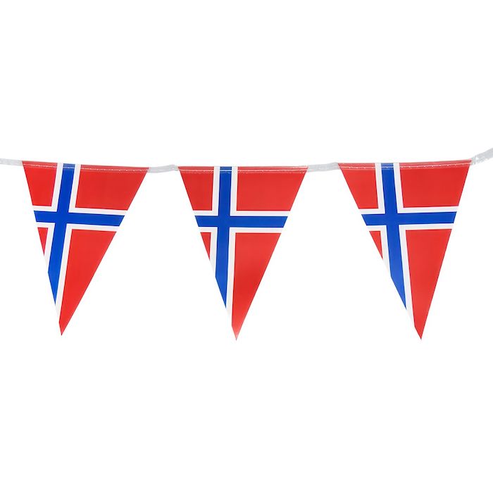 Norge Flagguirlande - 3,6 meter