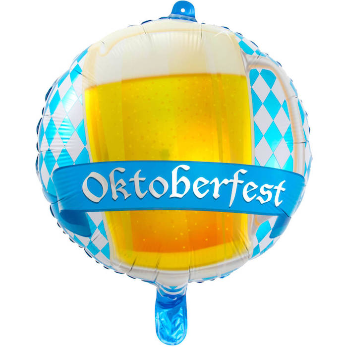 Oktoberfest Ølkrus Folieballon Rund - 43 cm