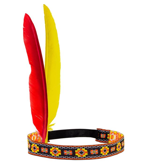 Indianer pandebånd med fjer
