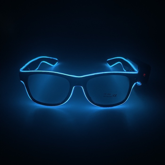 LED-Festbriller - Blå