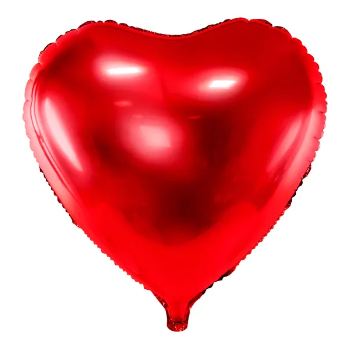 Hjerte folieballon rød 45 cm