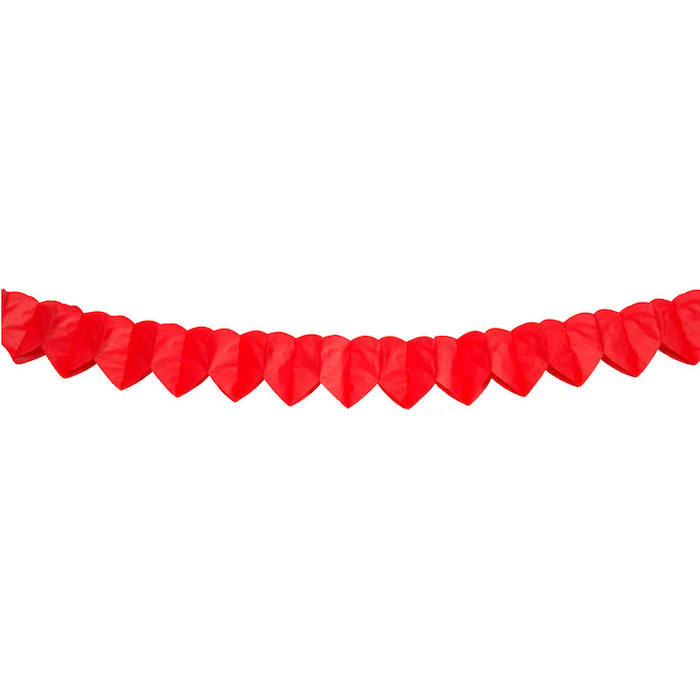 Guirlande Rød Med Små Hjerter - 2 m