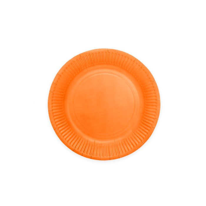 Orange pap tallerkner 8x - Ø 18 cm