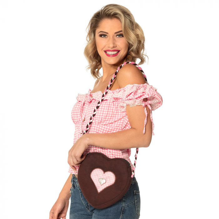Billede af Oktoberfest håndtaske hjerteformet