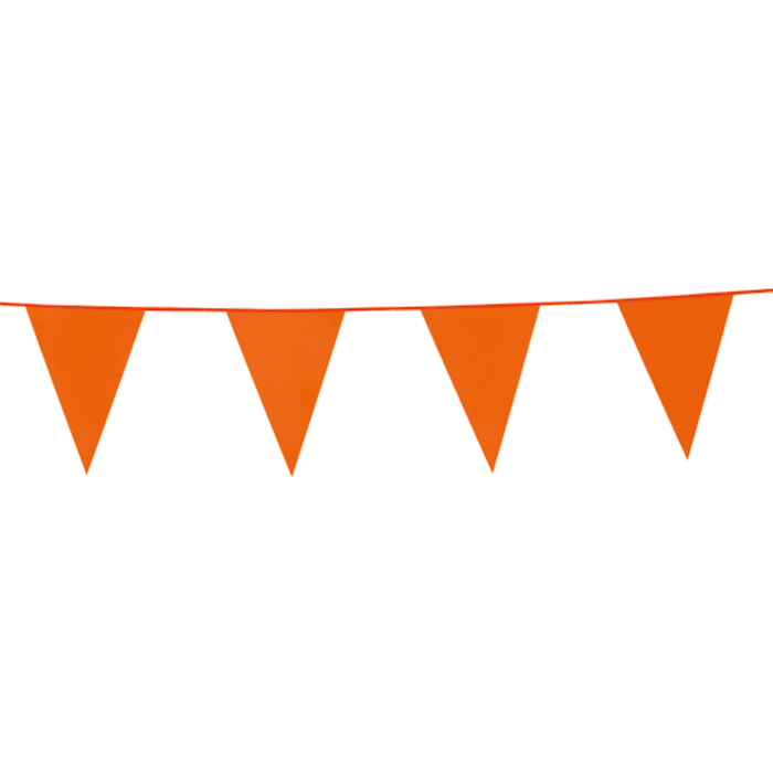 Orange Flagguirlande 20 x 30 cm - 10 m