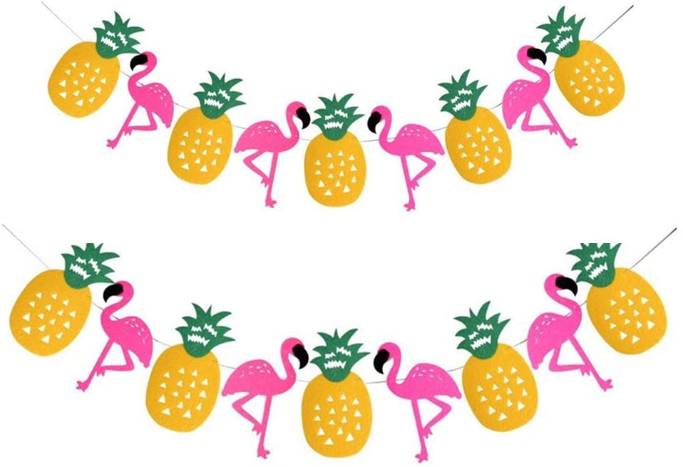 Se Hawaii Guirlande flamingo og ananas 2 meter hos PartyVikings.dk