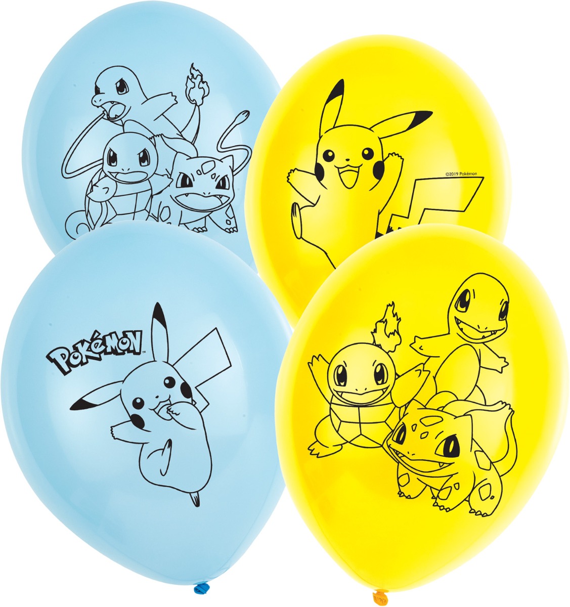 Balloner med Pokemon motiver 6x