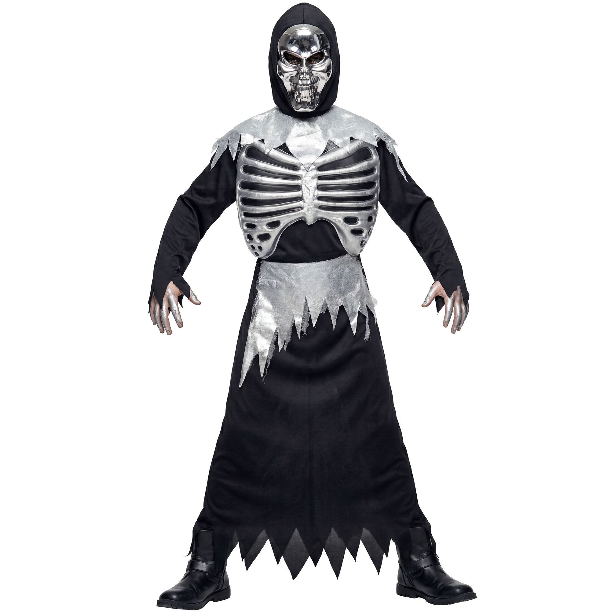 Grim Reaper kostume med ribben til drenge
