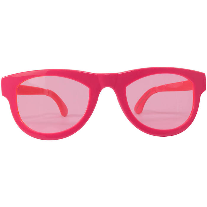 XXL neon pink solbriller - 32x10 cm