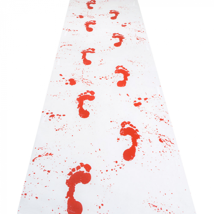 Blodigt tæppe med fodspor - 450x60 cm