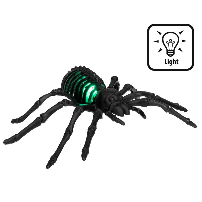Halloween LED skelet edderkop - 22 cm