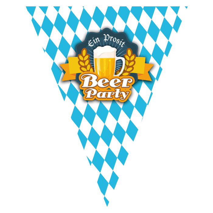 Oktoberfest flagranke med 10 flag - 5 m