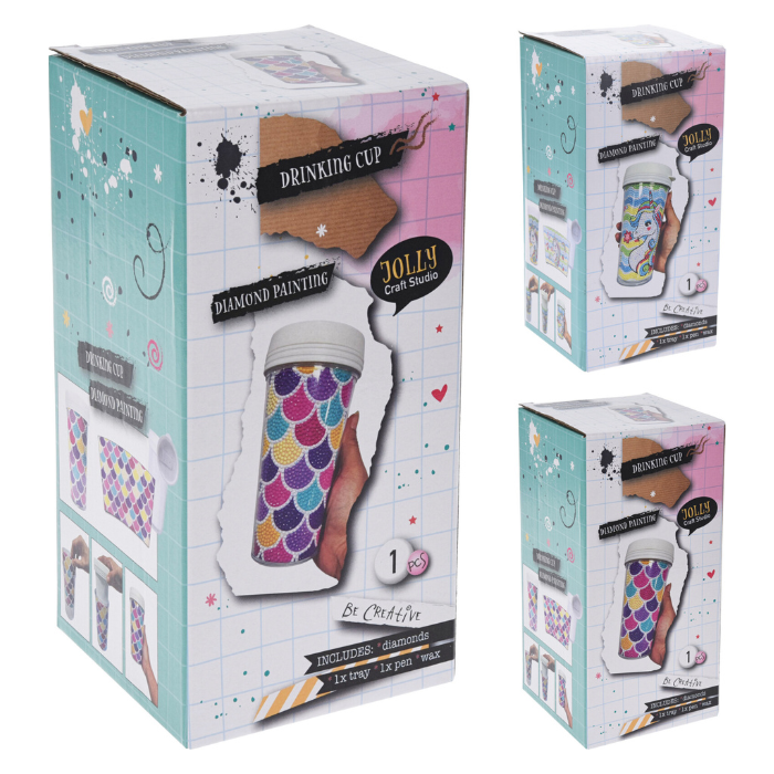 Drikkeflaske med diamantmaleri 85x85x165cm