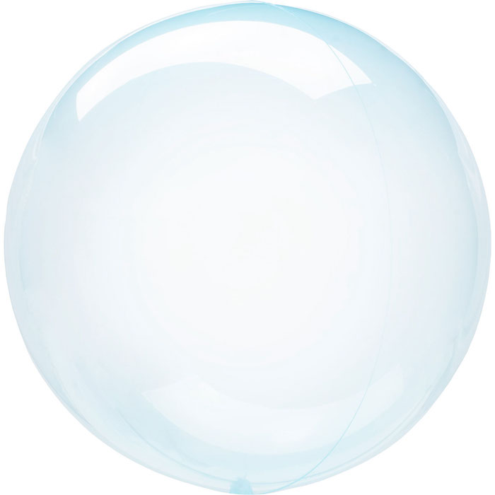 Blå Krystal Klar Folie Ballon 40 cm