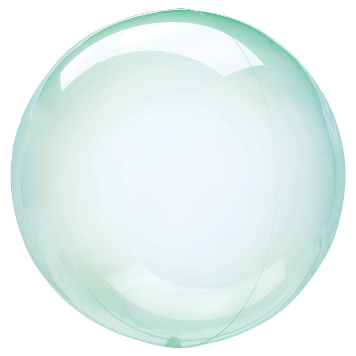 Billede af Grøn Krystal Klar Folie Ballon 40 cm