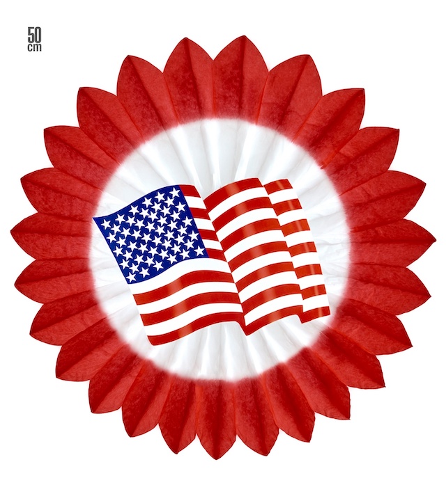 USA Rød Rosette - 50 cm