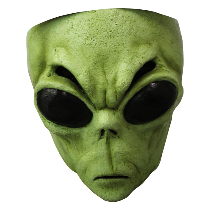 Grøn alien maske