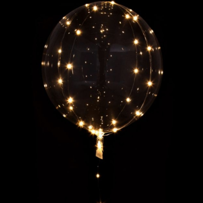 LED ballon hvid lyskæde 50 cm 3 m