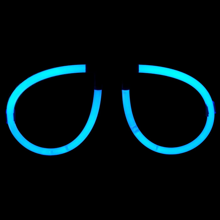Knæklys briller - Blå