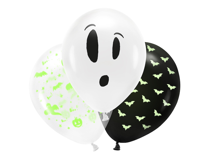 UV halloween balloner - 3 stk
