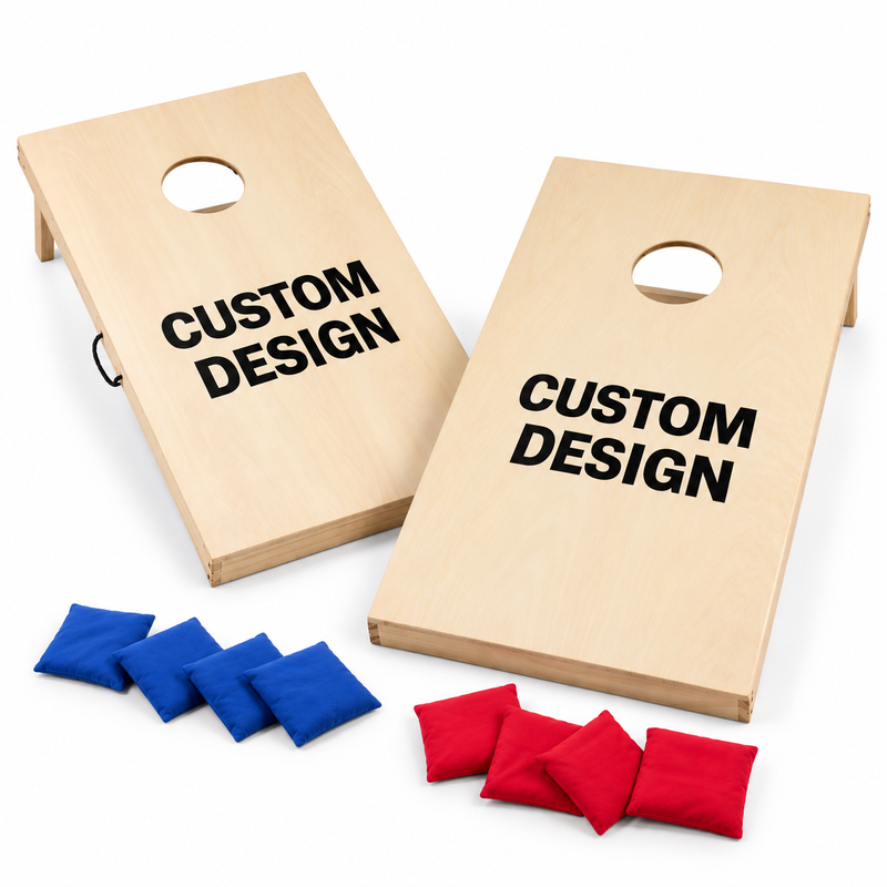 Custom design Cornhole sæt 120x60 - Inkl. 8 kasteposer