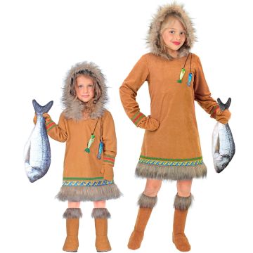 Eskimo kostume til piger - 3 dele