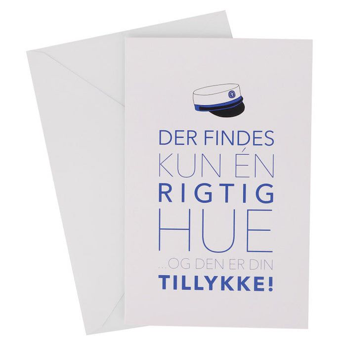 Blå Student Kort Med Kuvert