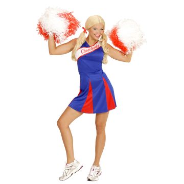 Blå cheerleaderkjole til damer