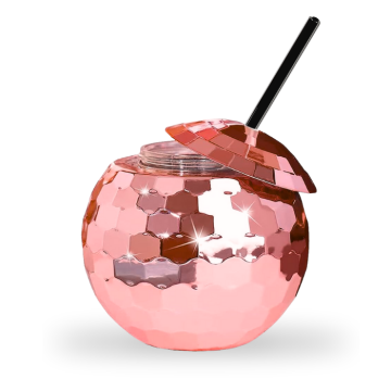 Diskokugle cocktail glas rosegold - 500 ml