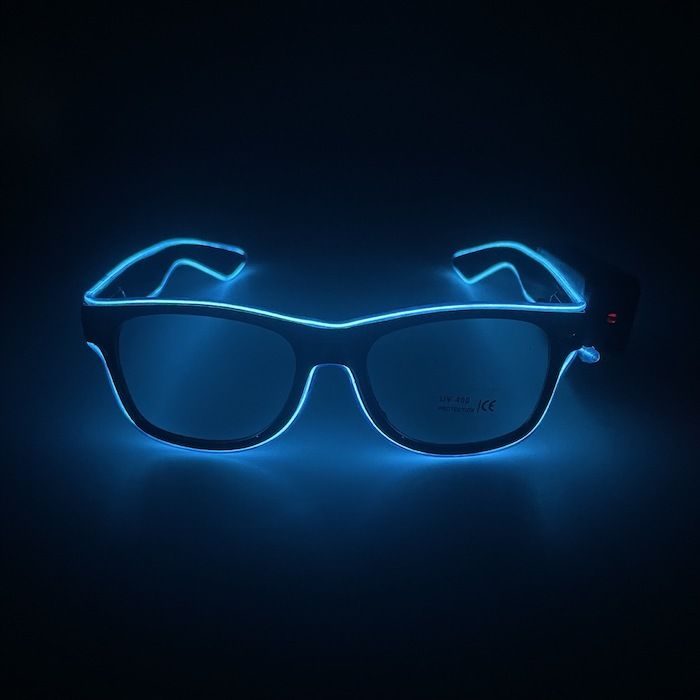 LED-Festbriller - Blå