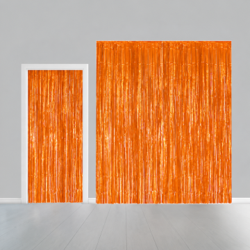 Orange Glimmerforhæng - 100 x 240 cm