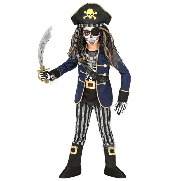 Skeletpirat kaptajn kostume til drenge