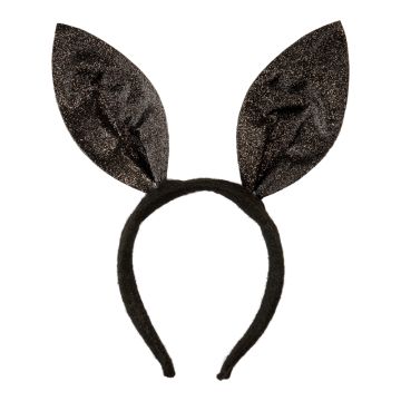 Kaninøre hårbøjle sort