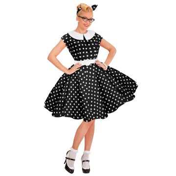 Rock'n'roll kostume til damer i sort