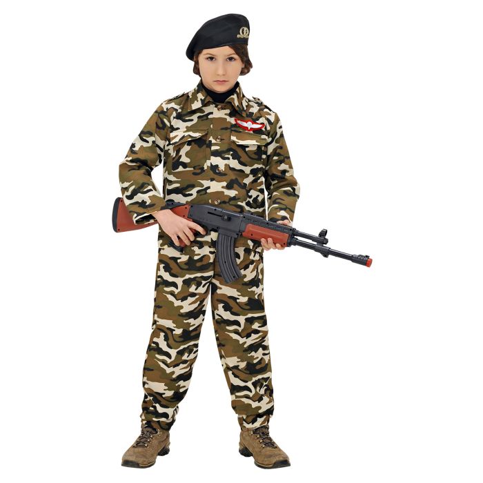 Soldaterkostume til børn i camouflage